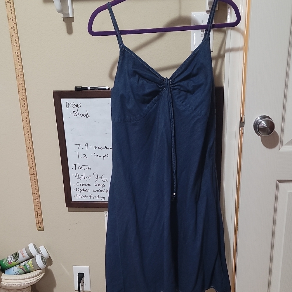 Vintage Faded Glory Navy Blue Spaghetti Strap Dress